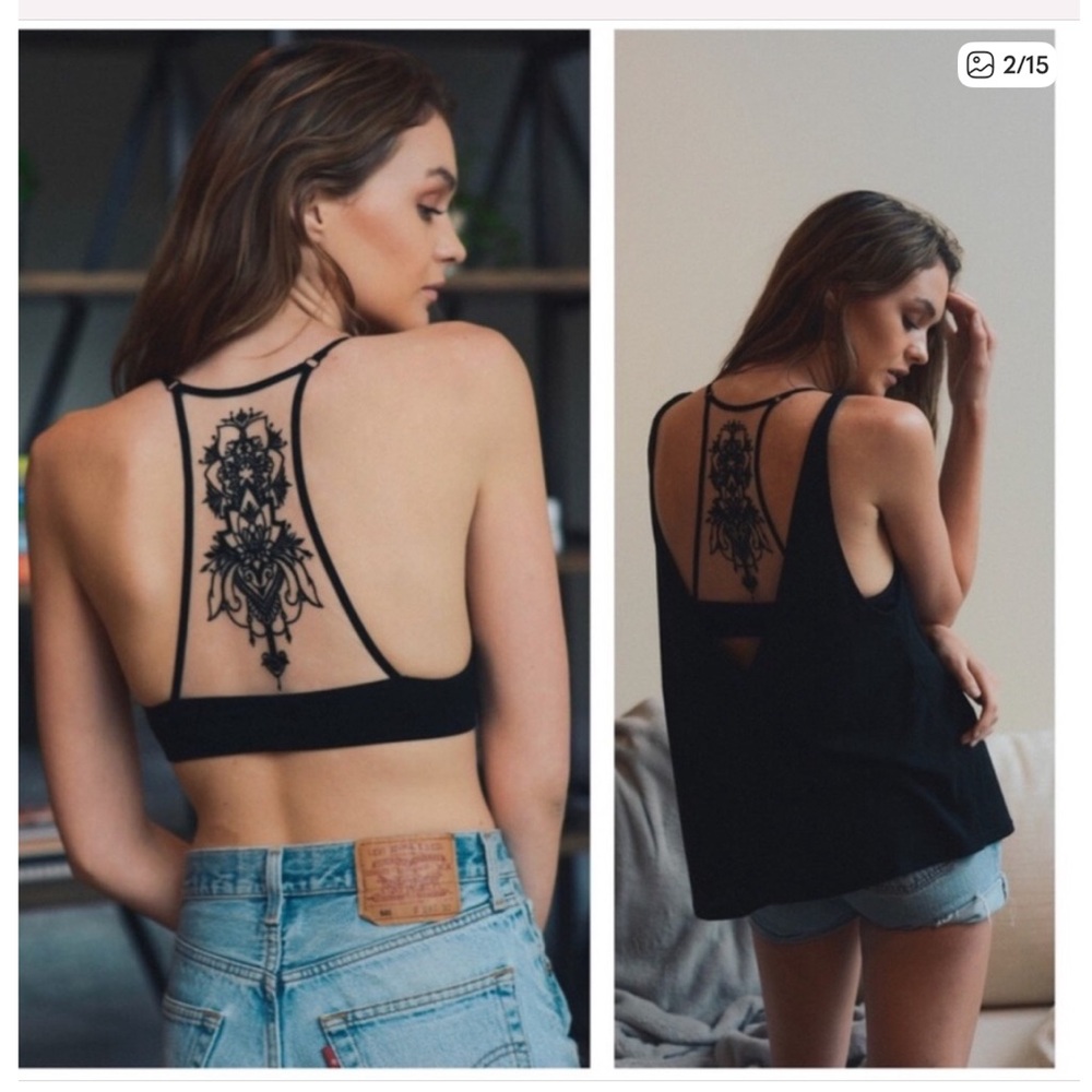 ⭐️BEST SELLER⭐️ Black Lace-Back Bralette - Women's Intimates - Picture 2 of 10